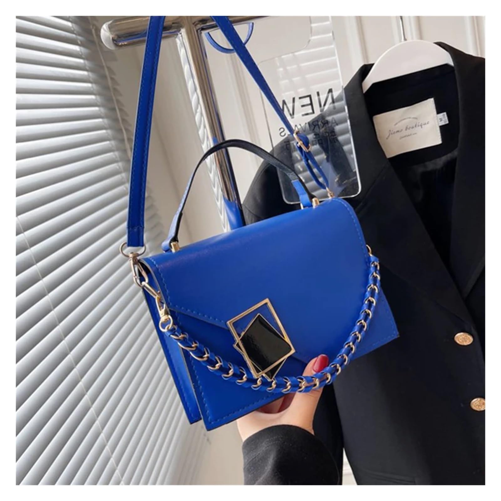 Bolso de Diseñador de Bolsos Retro for mujer, bolso de hombro for axila, cadena, bandolera con solapa for chica, bolsos cuadrados pequeños for mujer Adecuado Para Viajar, Fiesta, Trabajo(Black 1)