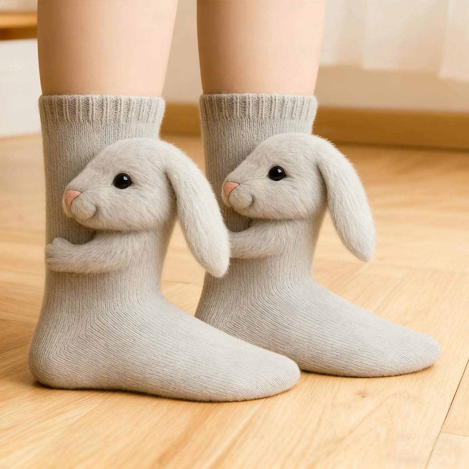 Skarpety z dzianiny 3D, damskie zimowe antypoślizgowe skarpety, świąteczne skarpety podłogowe, ciepłe Boże Narodzenie modne Rigoloty dla kobiet, mężczyzn i dzieci