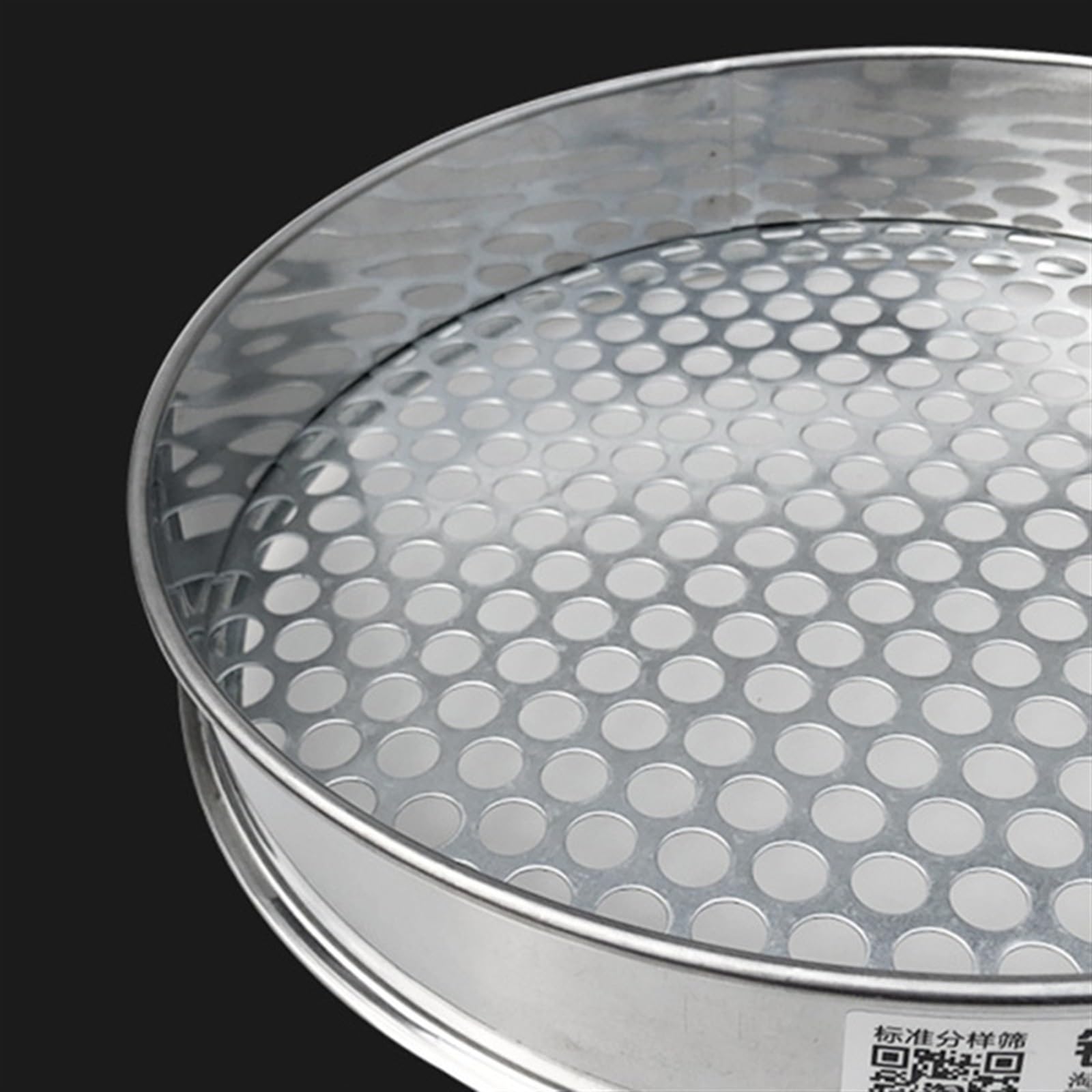 Colador de malla de acero inoxidable 304 de 20 cm con agujeros de 4 mm para cocina, hornear, filtrar frijoles de alimentos y frutas, red de tamiz duradera para un colado y filtrado eficientes