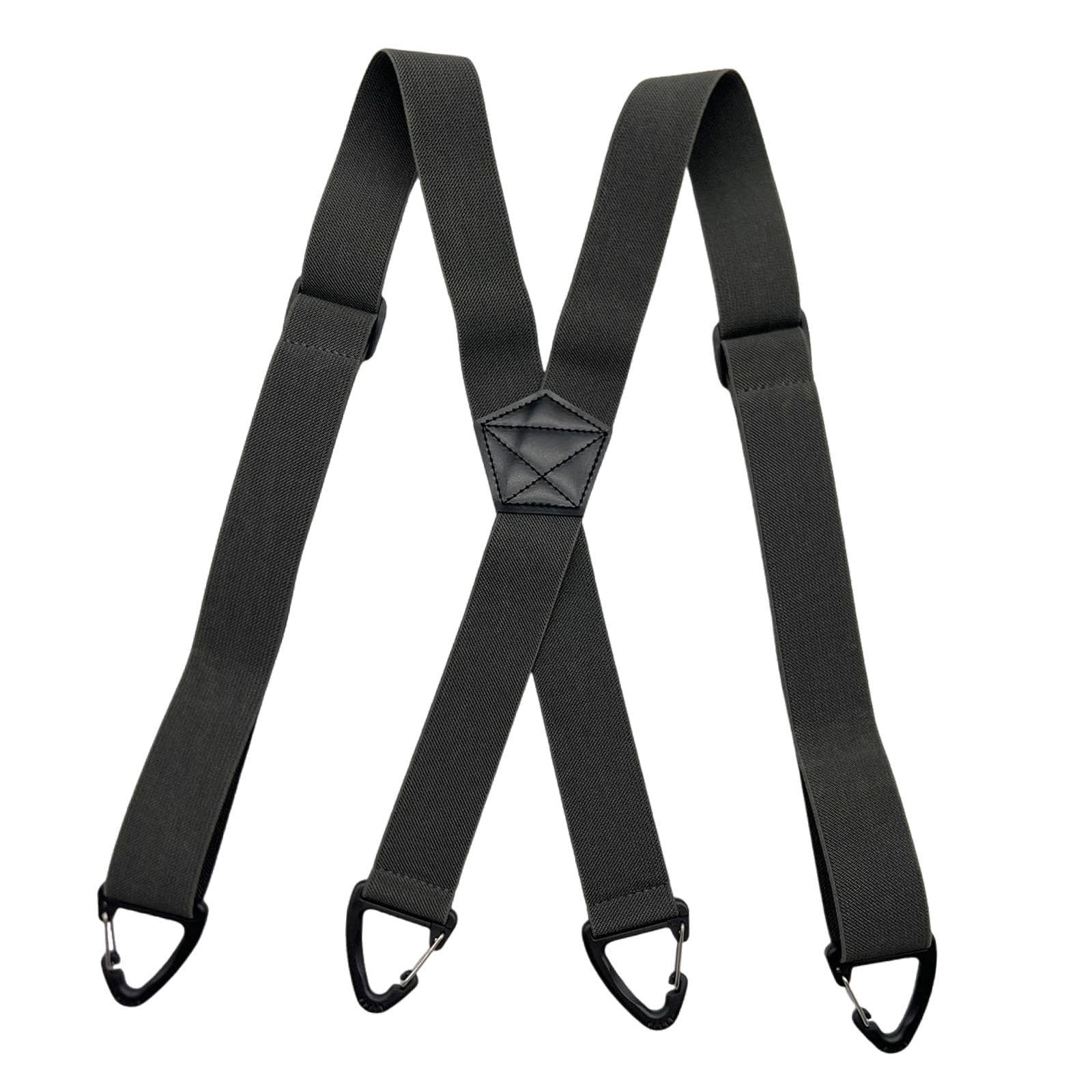 zoomella Men'S Suspender Sturdy Work Suspender Costume Accessories Dark Gray 4 Hooks Clothing Shoes & Accessories| Mens Accessories| Suspenders Braces-picture-10