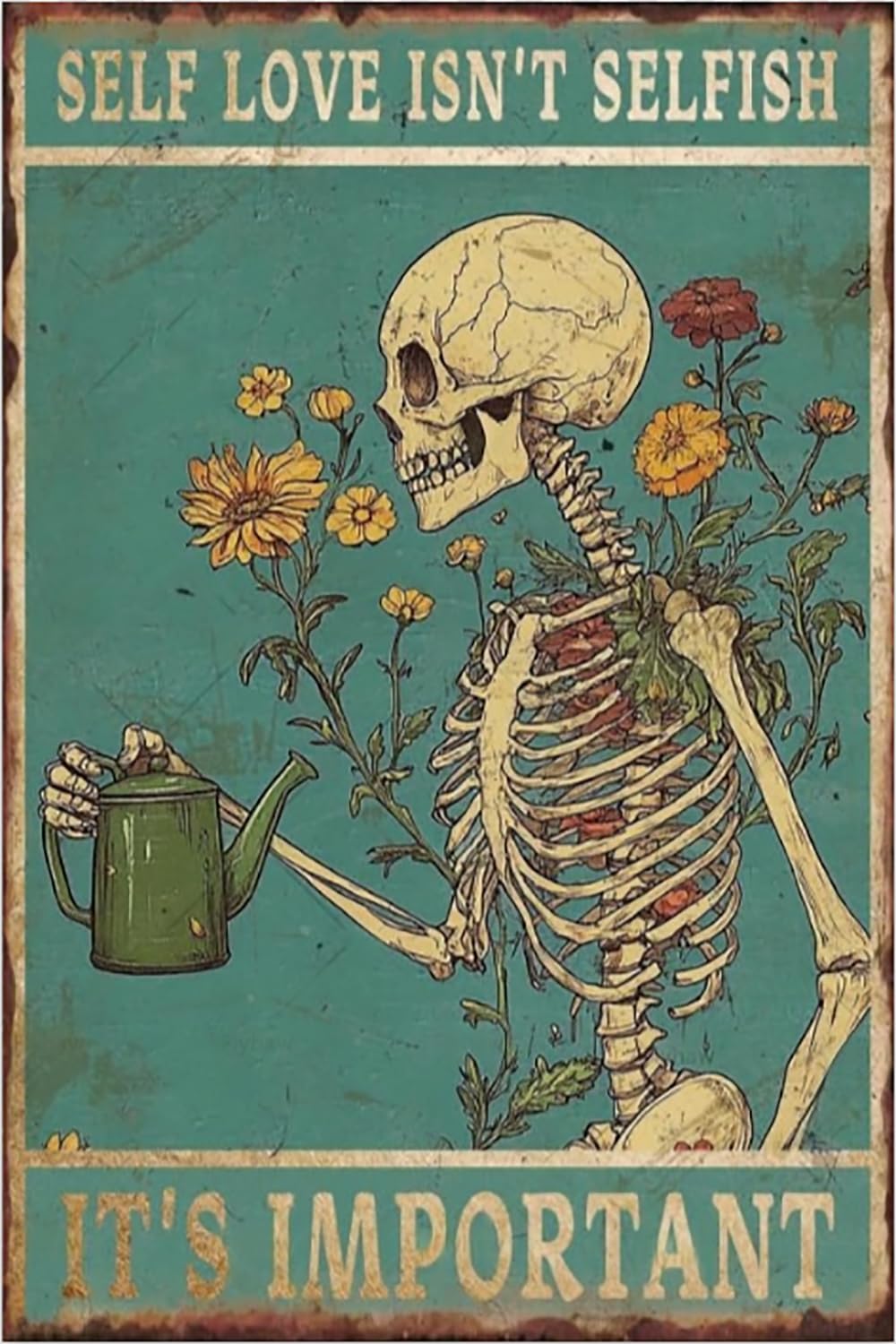 RYMILIE Skull Diamond Art Kits for Adults,Death Blooms into a Flower Diamond Painting Kits for Adults, DIY 5D Full Drill Round Crystal Gem Art Craft Kits for Home Wall Decor【11.8x15.7inch】