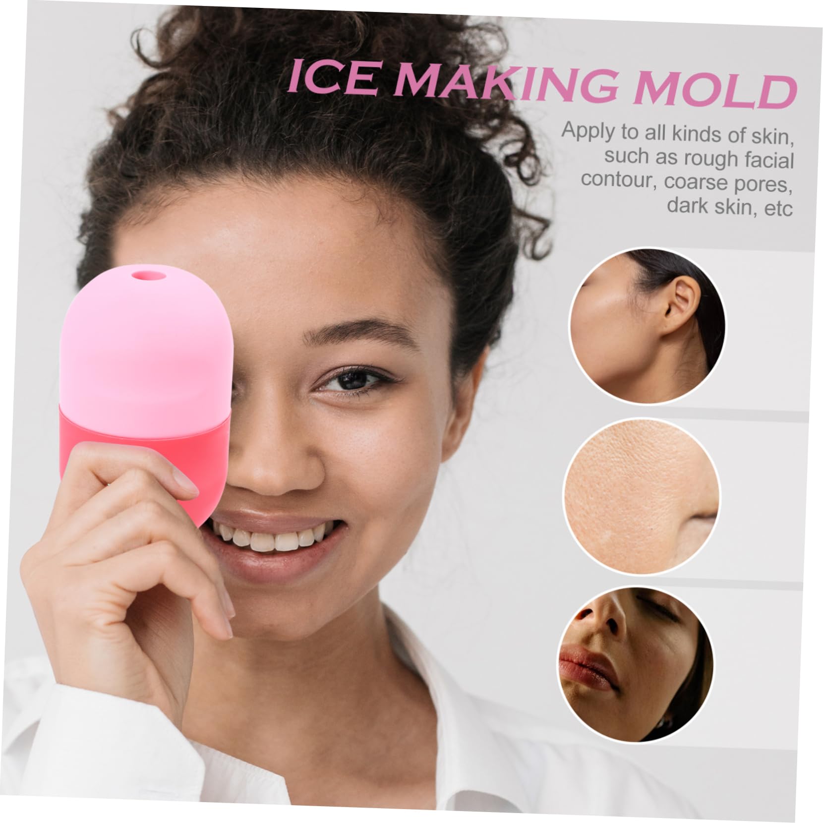 Healeved 3 Piezas bandeja de hielo de rodillos iceberg masaje rodillo de hielo de silicona rodillo de ojos Rodillo para el rodillo de hielo al aire libre cuidado herramienta