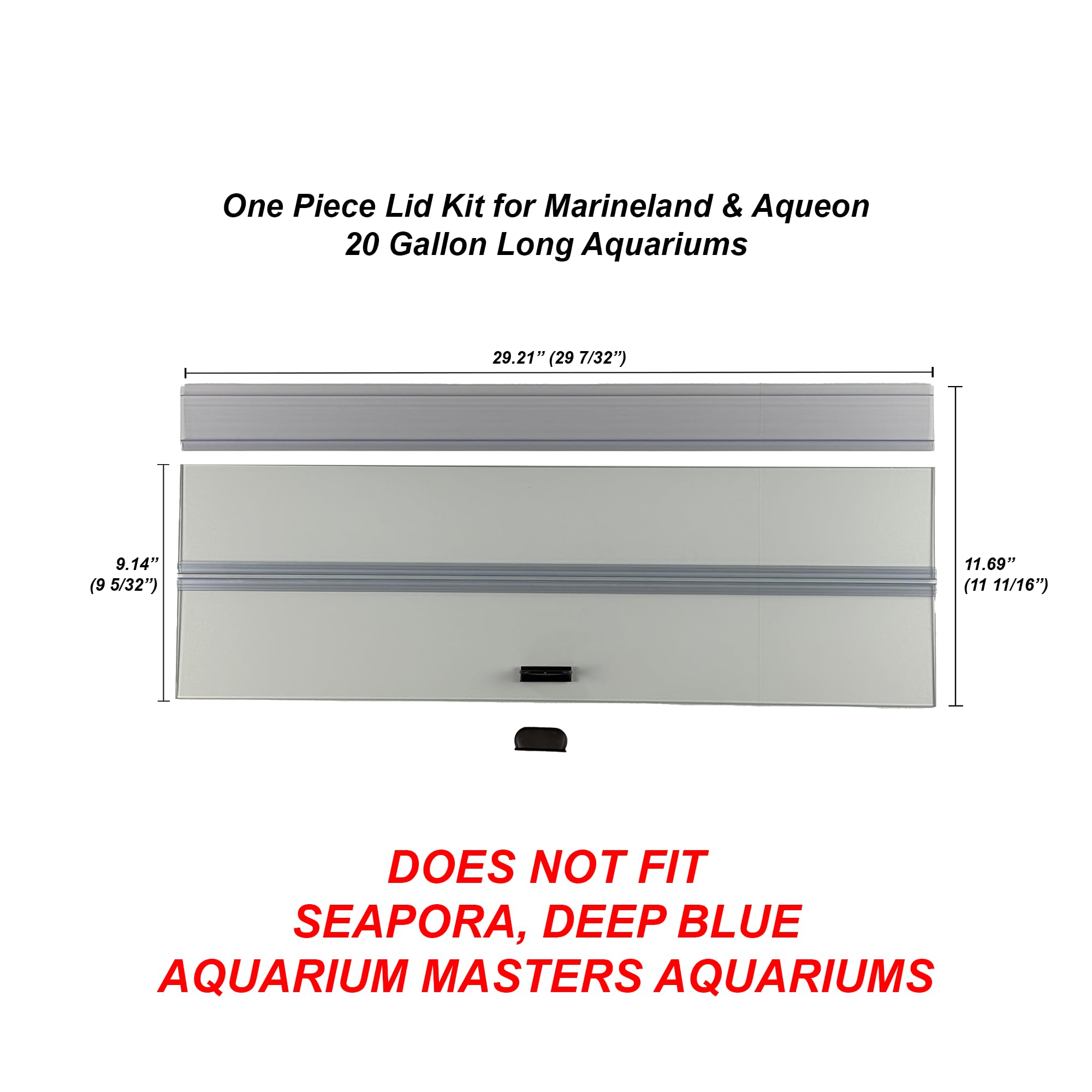 H2Pro Tapa de Cristal para acuarios de Agua Dulce y Salada (30GT para acuarios acuáticos y Marinos, 20 acuarios Largos)
