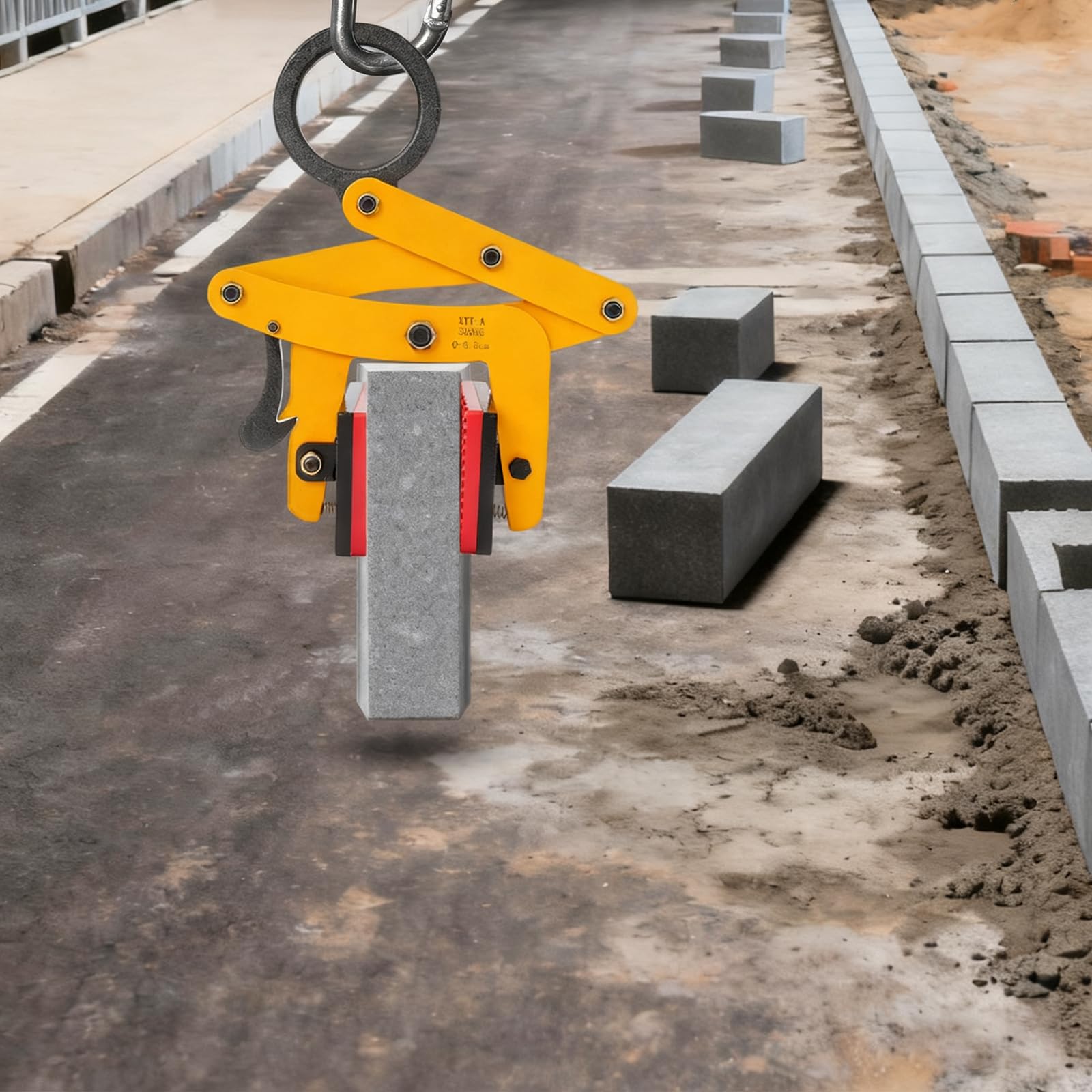Alicates para bordsteinange, 320 kg, soporte para piedras, alicates de elevación, alicates de elevación, alicates de elevación, universal, apertura ajustable, 0-6,5 cm