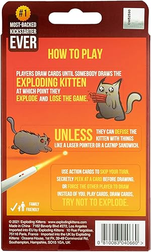 Miniatura 2 de Exploding Kittens Original 2 Player Edition  Juegos divertidos para la noche de juegos en familia  Juegos de cartas divertidos para edades de 7 años