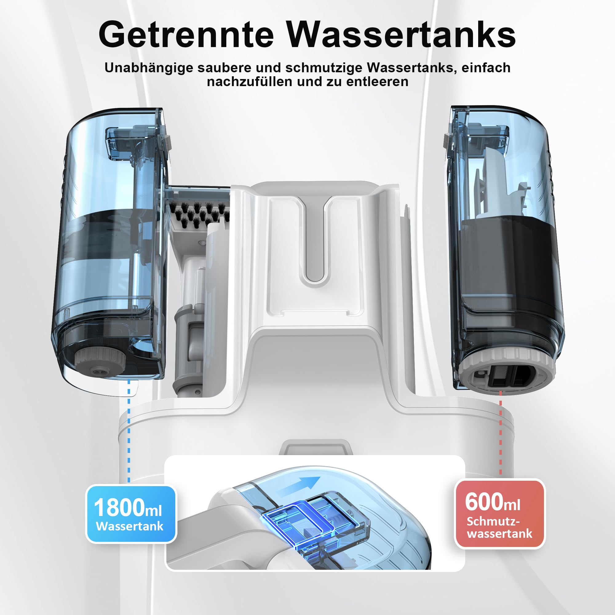 Rivenara Polsterreiniger Gerät Nasssauger Waschsauger - 450W Polsterreinige Teppichreiniger Wischsauger Polstermöbel Carpet Cleaner Auto Sofa Reiniger Nass Trockensauger Reinigungsgerät Couch