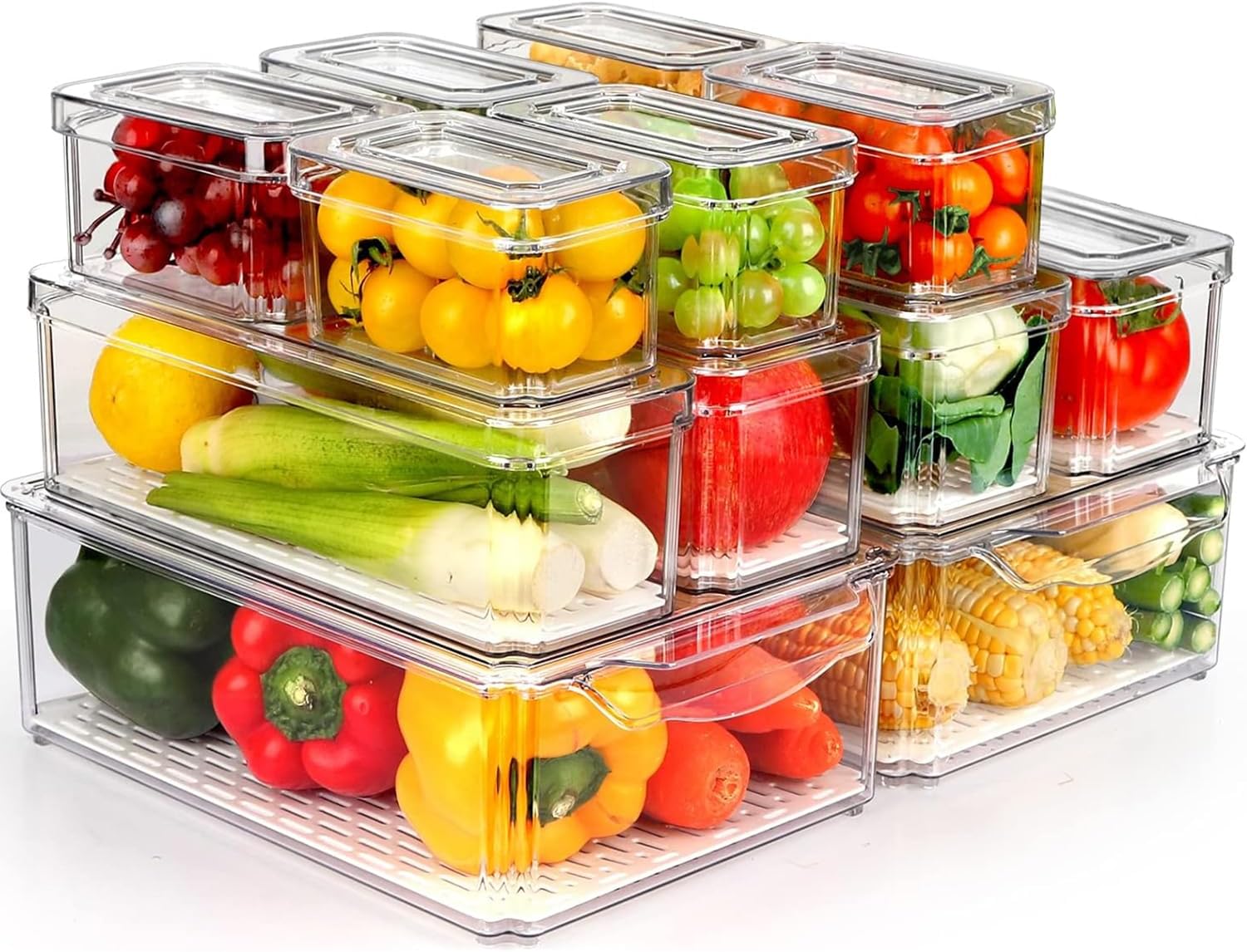 Contenedores de almacenamiento de alimentos para refrigerador Contenedores de almacenamiento de alimentos para refrigerador