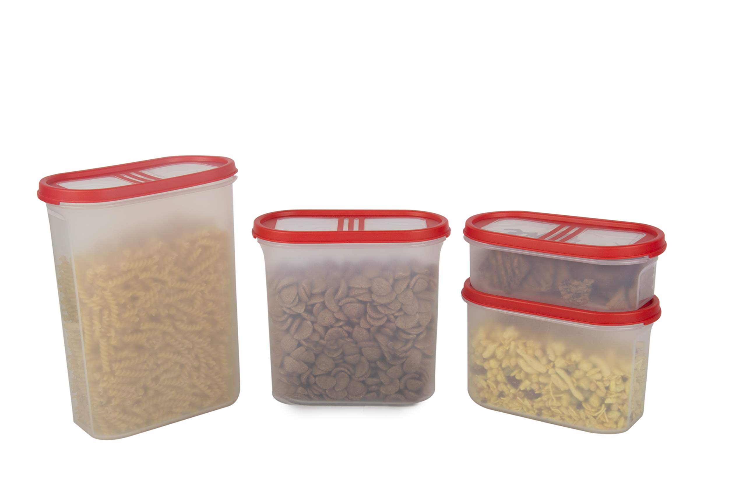 Cutting EDGE Clear Top Modular Storage Container Red (Set of 12)