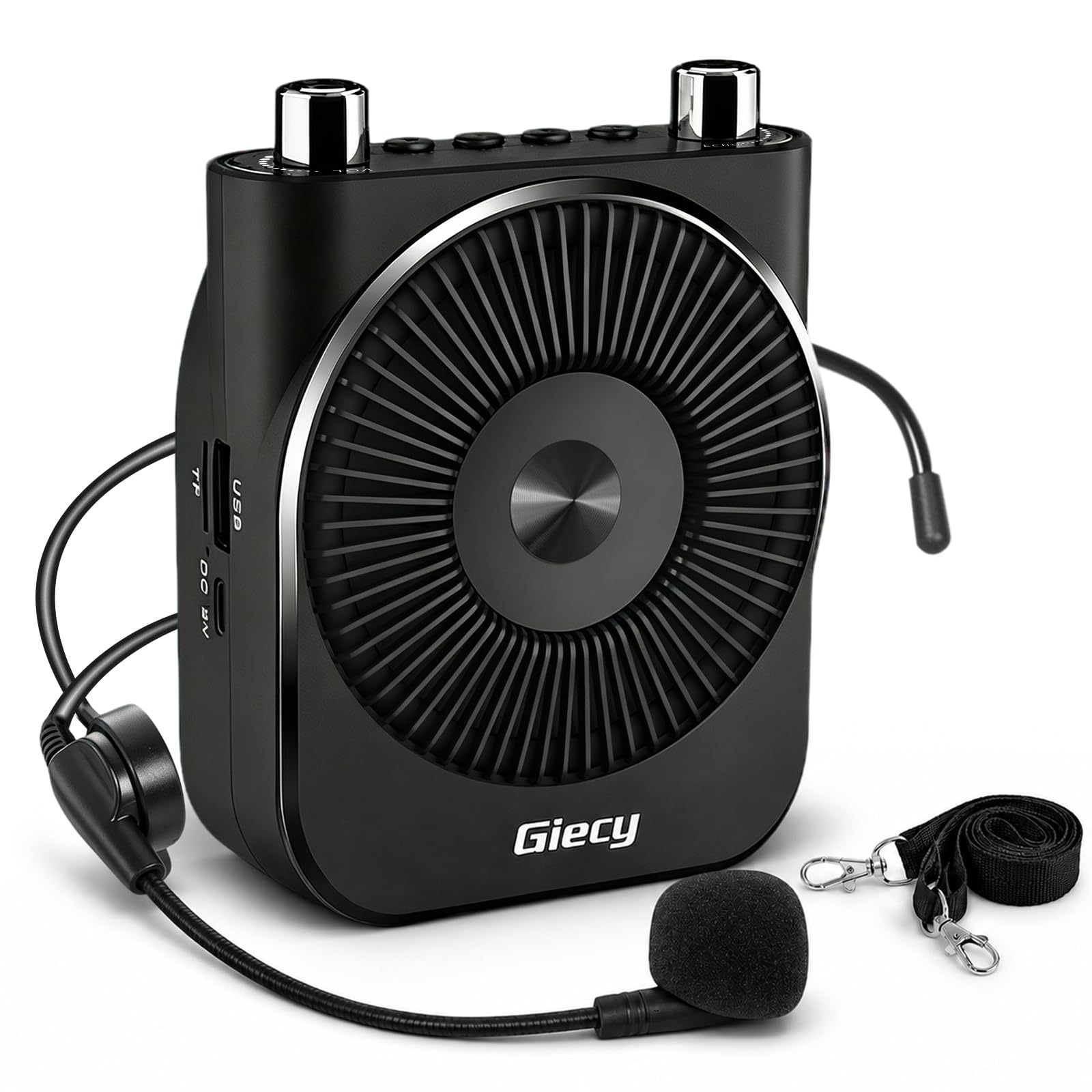 Amazon.co.jp: Giecy 拡声器 ポータブル、小型ハンズフリーメガホン