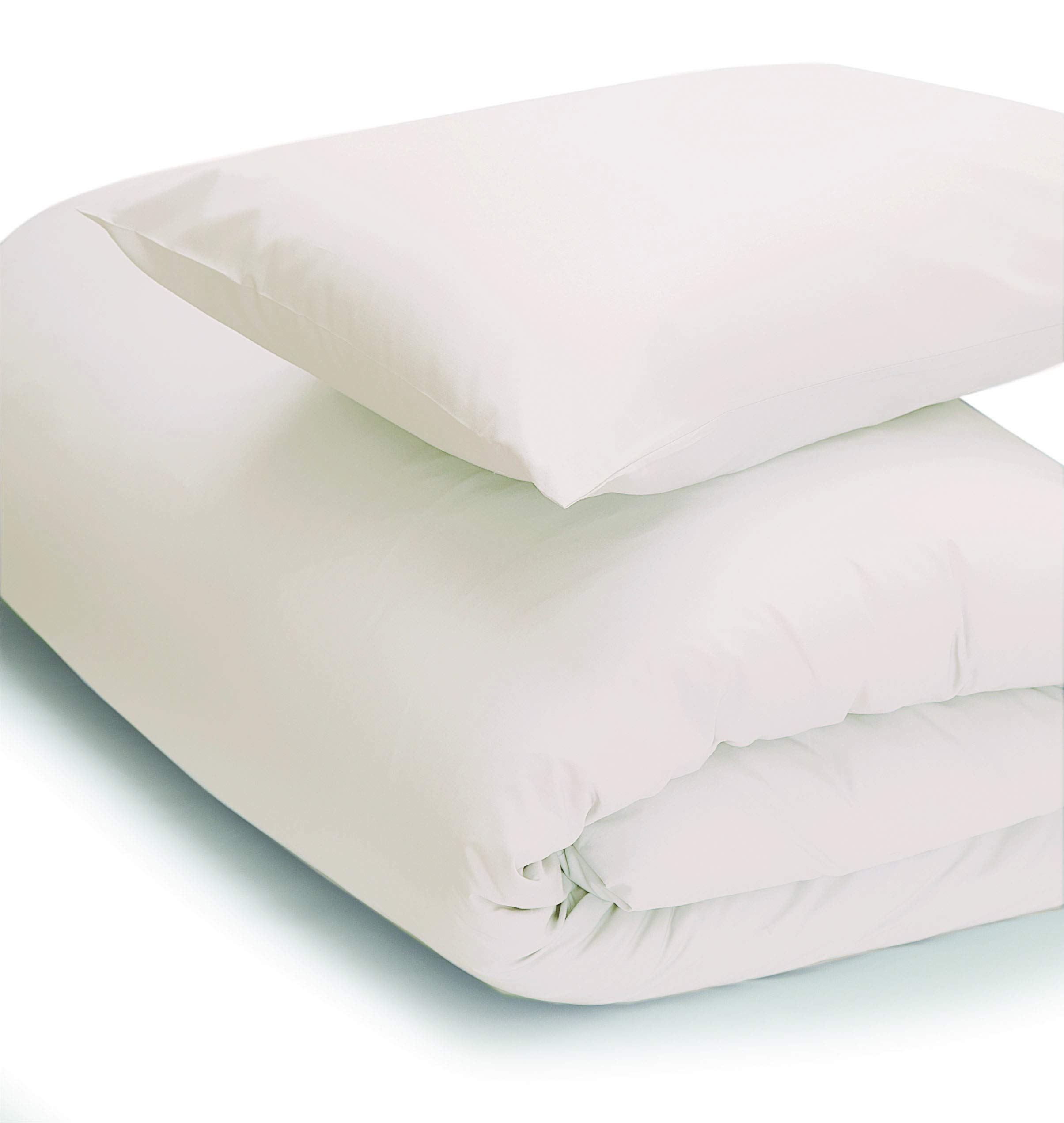 Belledorm Ivory Duvet Cover, 200 Thread Count Percale (Super King)