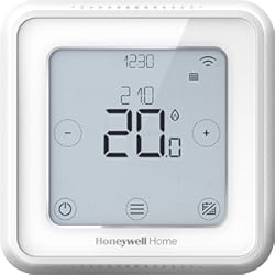 Termostato Inteligente Bomba De Calor Honeywell Home T6 Termostato inteligente cableado con WiFi y aplicación móvil, ahorra energía y dinero, compatible con Apple HomeKit, Google Home, Amazon Alexa e IFTTT, blanco (1 pieza)