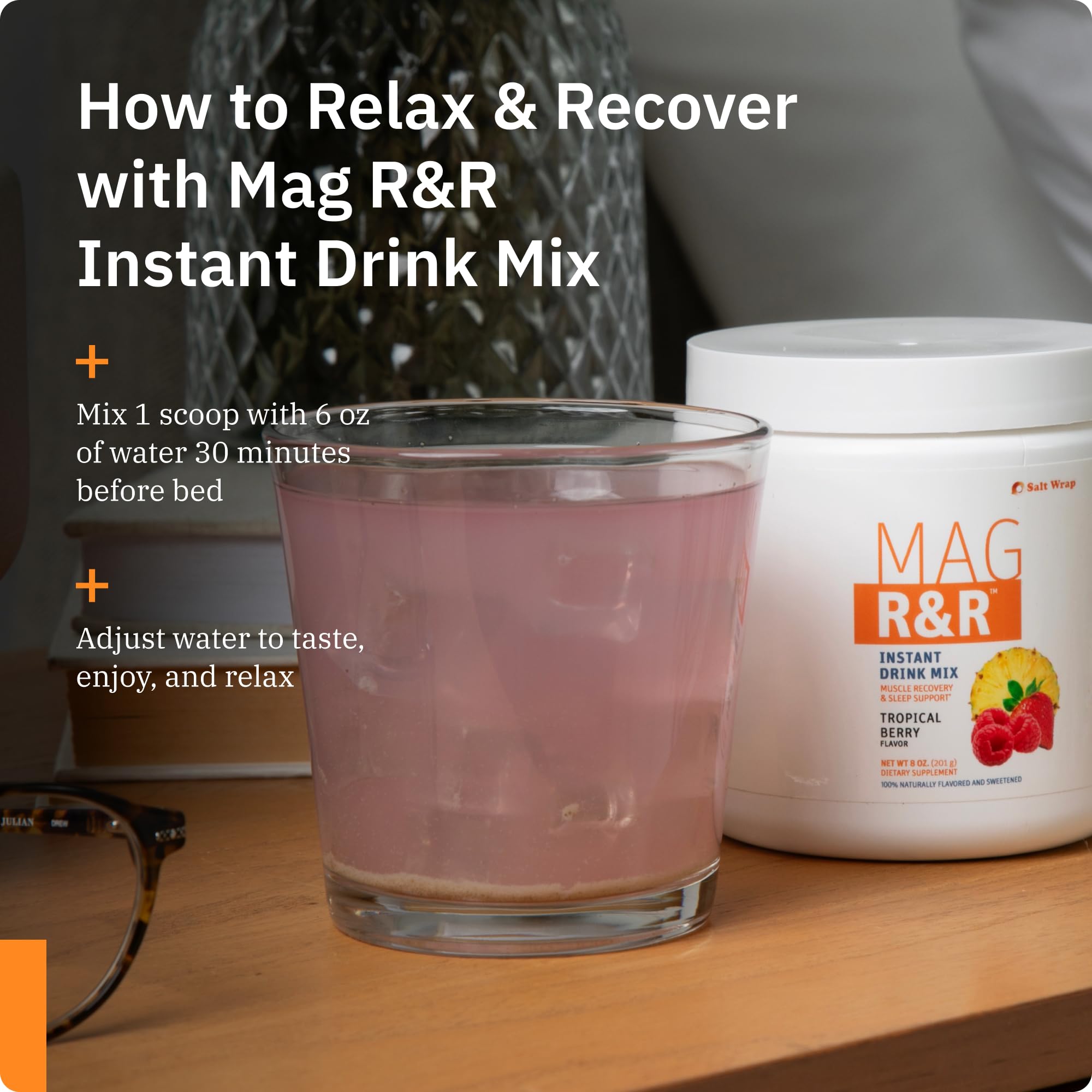 SaltWrap Mag R&R Drink Mix - Sugar-Free Magnesium Powder for Sleep, Berry — Amazon image 5