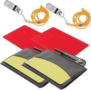 Gogogmee 1 Conjunto Árbitro Cartão Vermelho E Amarelo Apitos De Futebol Apito De Metal Acessórios Para Jogos De Futebol Acessórios Esportivos Acessórios Vermelhos Apito Vermelho Kit De