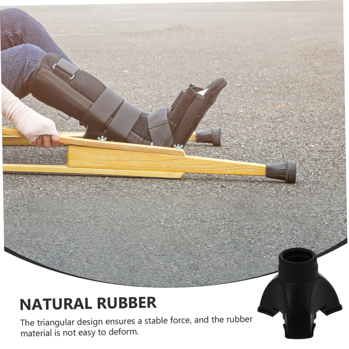 FOMIYES Hiking Crutches Foot Cover Anti-Skid Effect for Trekking Cane Protectors