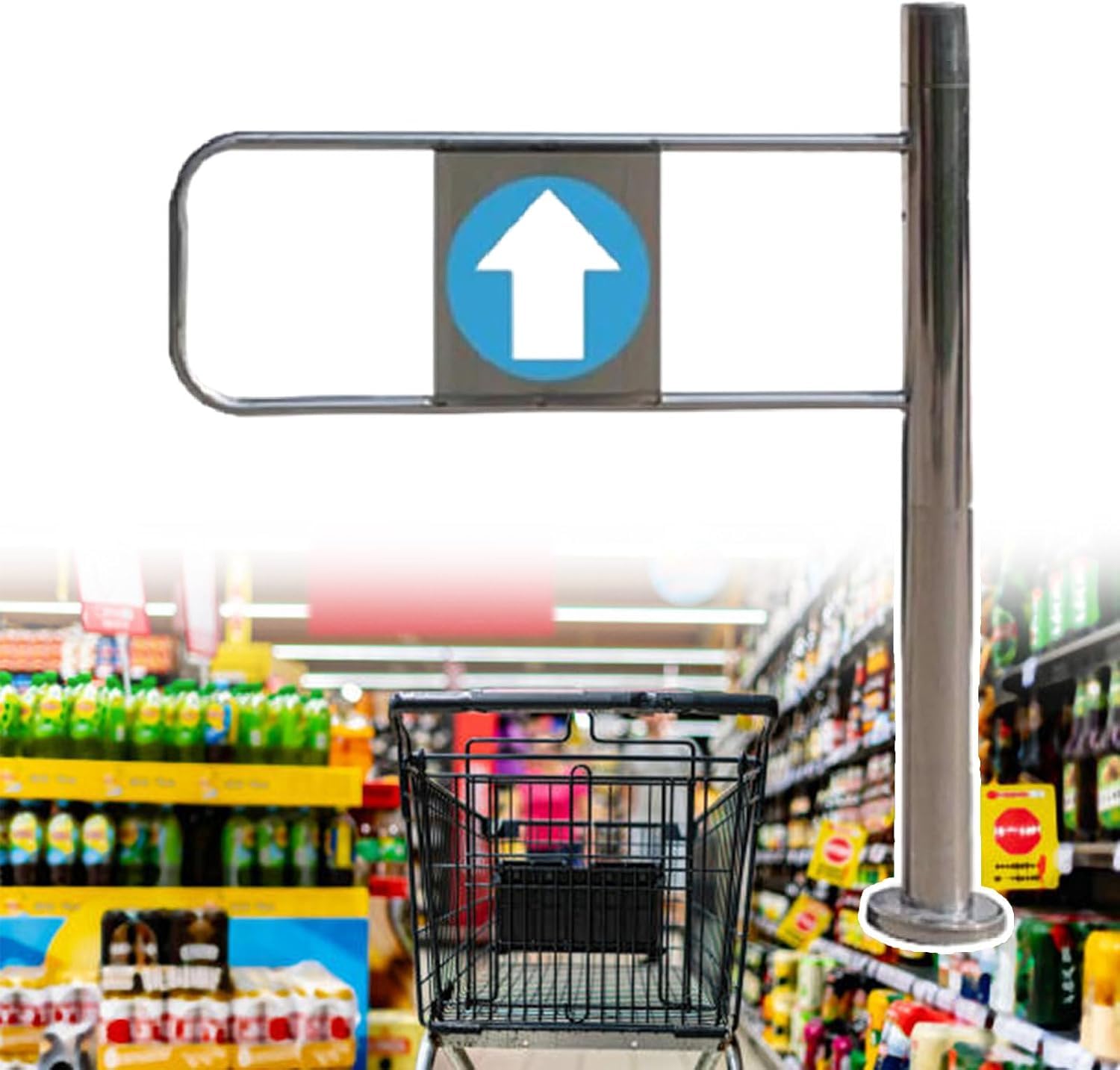 Porte de sécurité tournante pour bibliothèques et marchés couverts