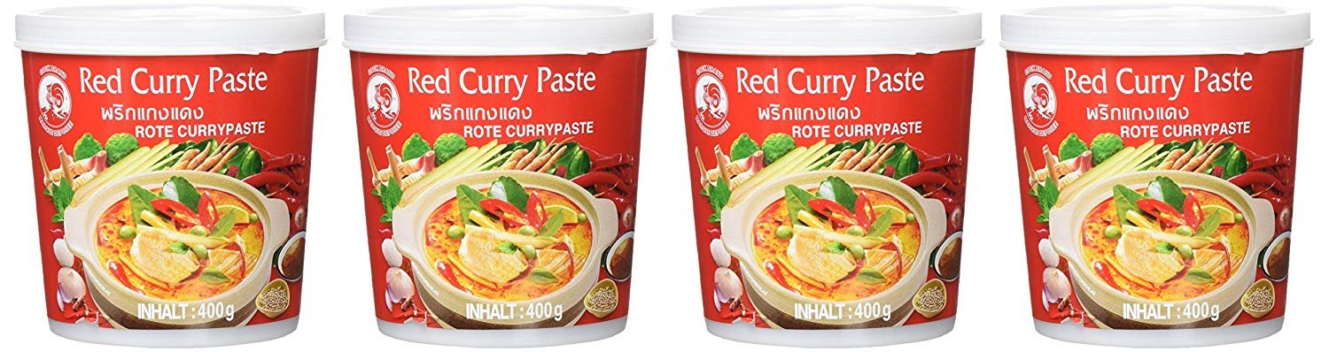COCK Pâte de Curry Rouge - Lot de 4