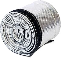 Vista 5 de Funda de protección térmica, manguito aluminizado, manguera aluminizada Express y barrera de protección de alambre de manguera plateada con cierre