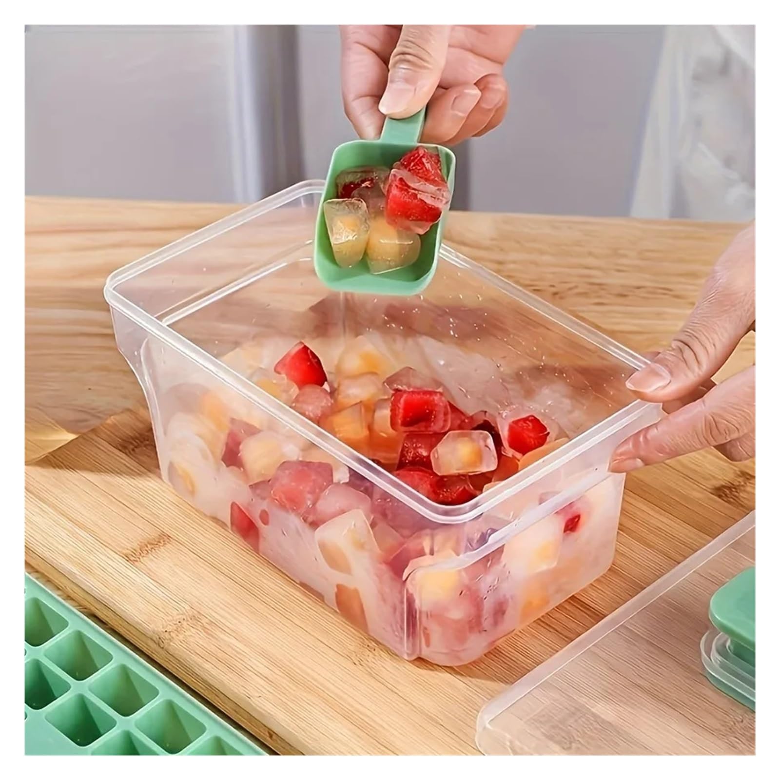 Cubiteras Para Hielo Interesante juego de moldes for cubitos de hielo pequeños hechos en casa, 68 diseños de doble capa, esencial for los entusiastas de las bebidas frías de verano(Green)