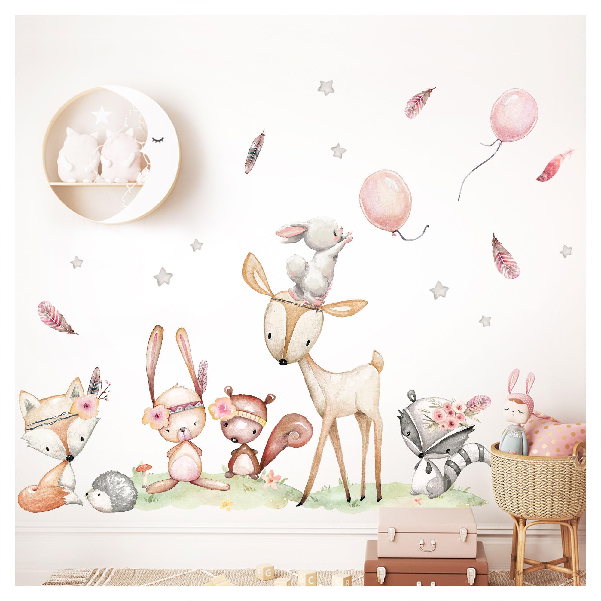 Little Deco Tatuaż ścienny zwierzęta leśne REH lis DL5070 XL