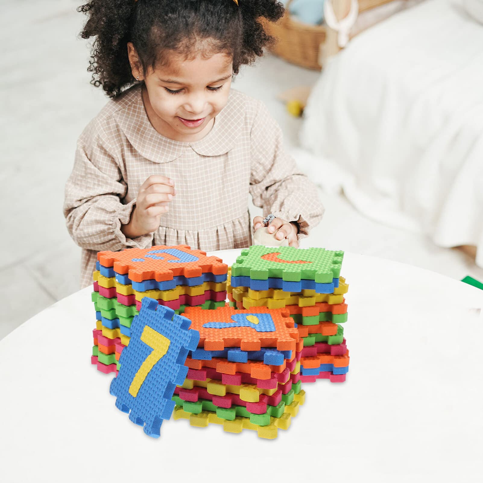 Toyvian Alfombra de rompecabezas del alfabeto árabe, 36 piezas, alfombra de juego de Eva para aprender letras, suave alfombra para gatear, alfombra de juegos para la habitación de los niños