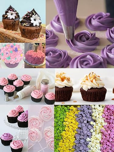 Miniatura 6 de Punta de molduras, punta de helado para tartas, extra grande, juegos de puntas de glaseado para decoración de pasteles, 3 piezas