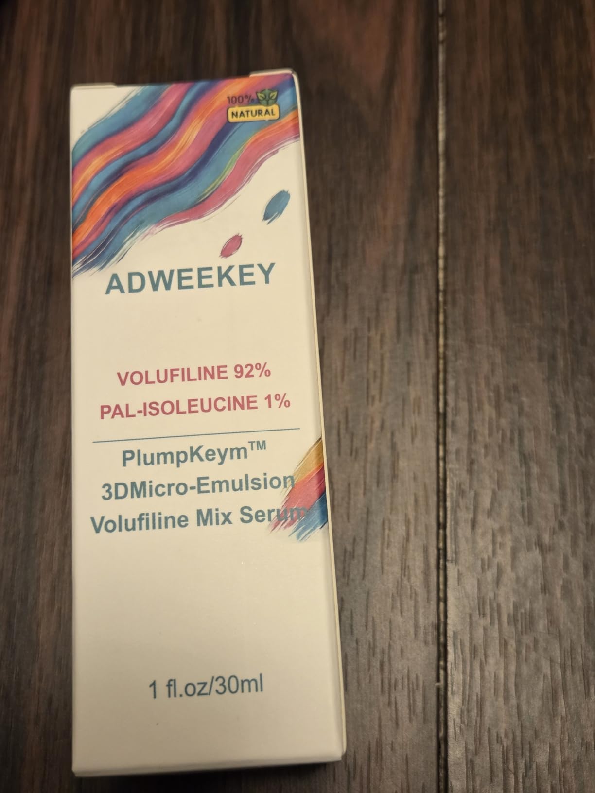 Adweekey Volufiline 92% Serum with Beta-Glucan, PlumpKey™ 3D Micro-Emulsion, Pal-Isoleucine 1%, Lightweight Non-Greasy Face Serum for Bouncy-Looking Skin, 1 fl oz (30 mL) Airless Pump