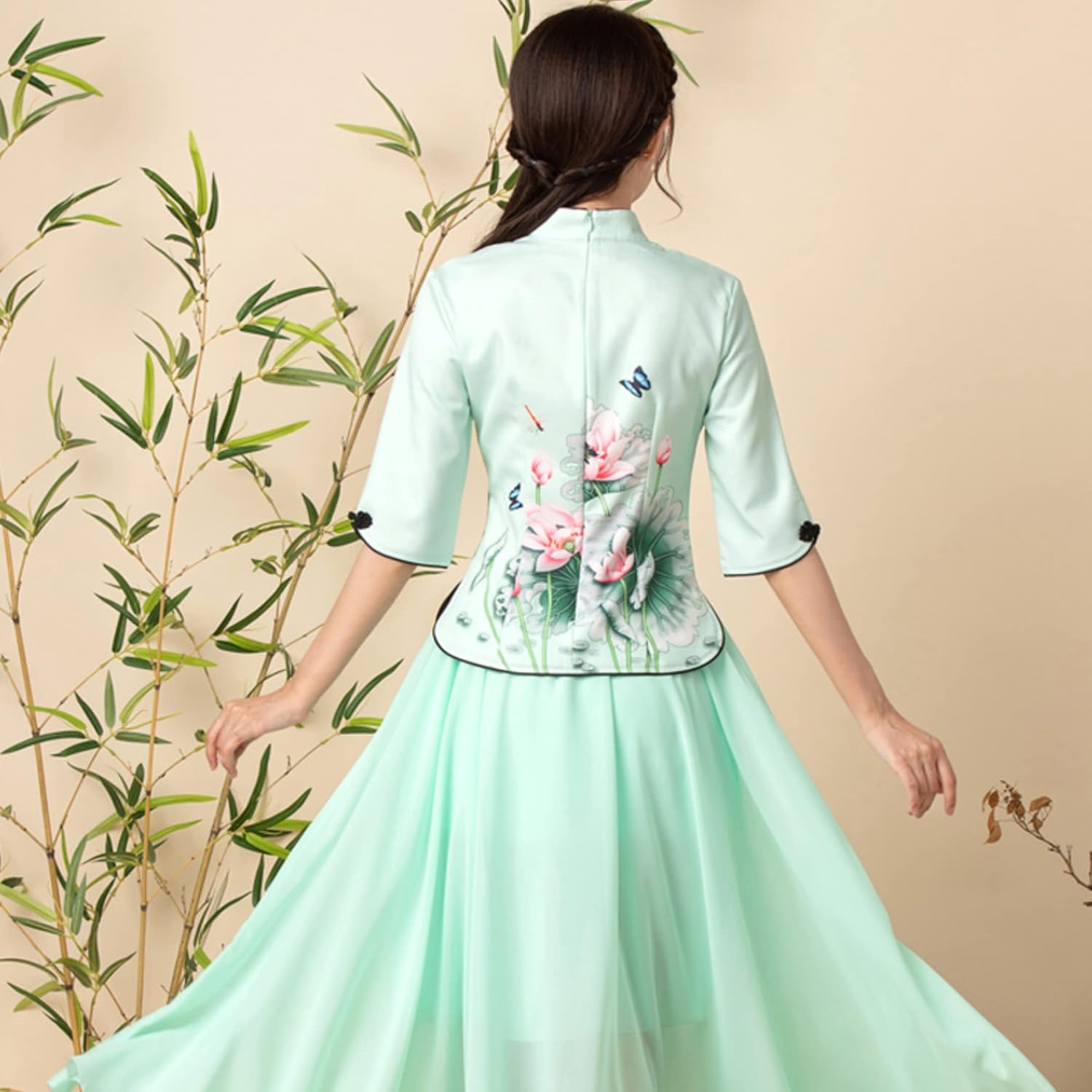 Two Piece Cheongsam Chinese Dress Elegant Vintage Jamaica Ubuy