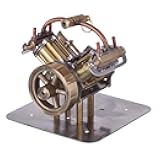 Aetheria V4-Steam Engine Mini All-Metal Retro Miniature Steam Physical Experiment Science Educational Engine Model with Reverse Gearbox for Adult