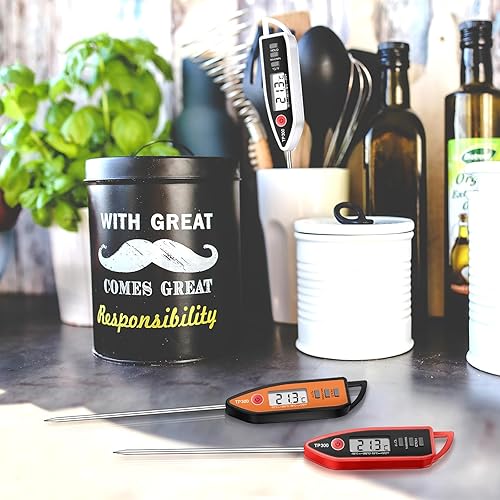 Miniatura 6 de Termómetro digital para alimentos, carne, caramelo, agua, lectura inmediata, termómetro para cocina (12 piezas)