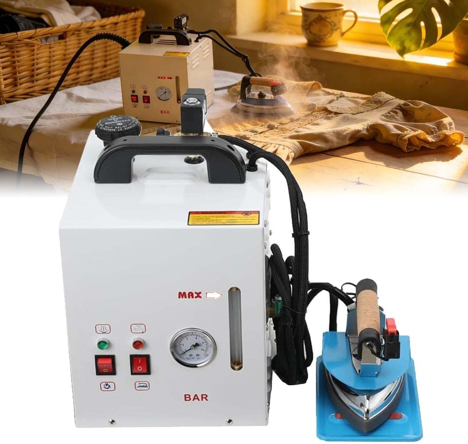 Electric Generator Steam Iron Commercial Clothes Steamer Generator Ironing Pressurized Ironing 4l Capacity Steam Ironing Station for Garment Factory,Laundry,Hotel