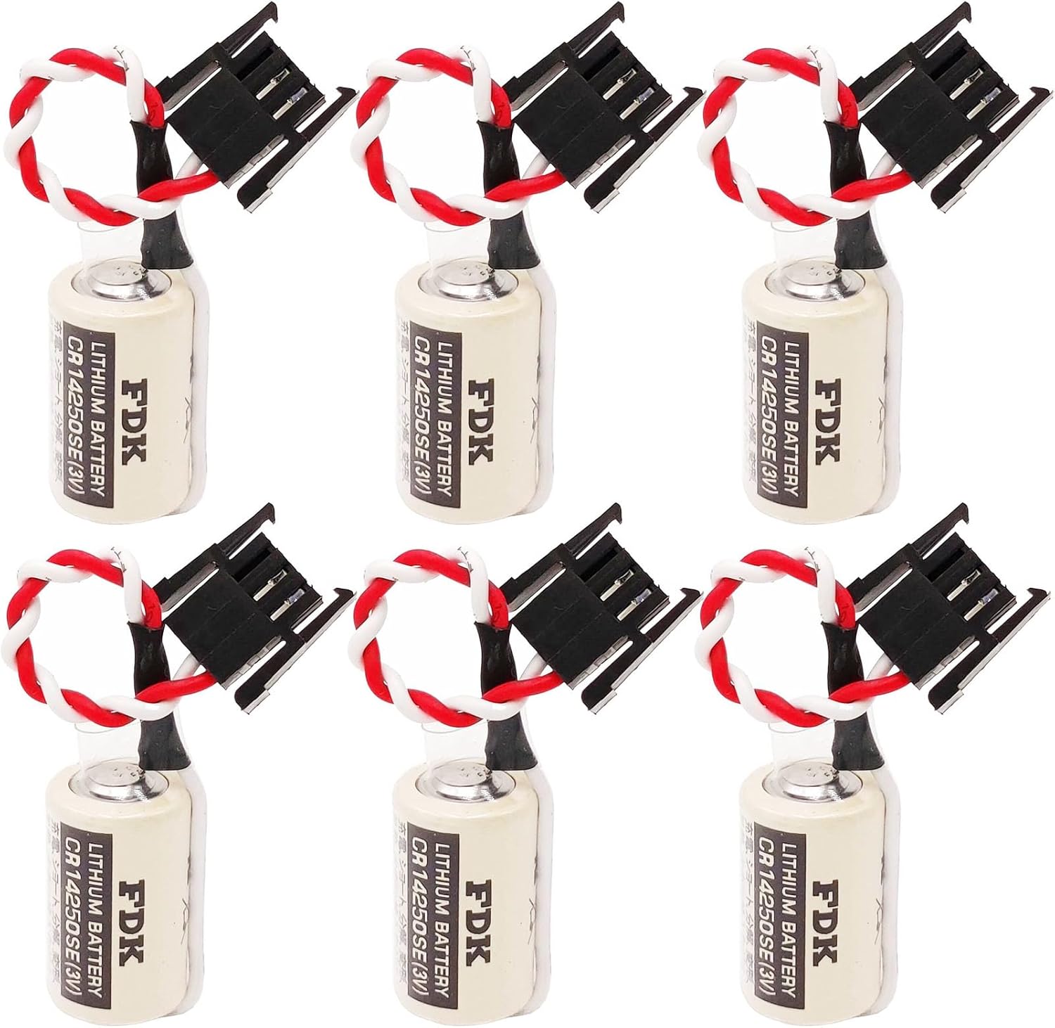 «6 Pack» 1000mAh 3V CR14250SE Non-Rechargeable Lithium Battery for Sanyo CR14250SE for FDK Lithium Battery, 1747-ba