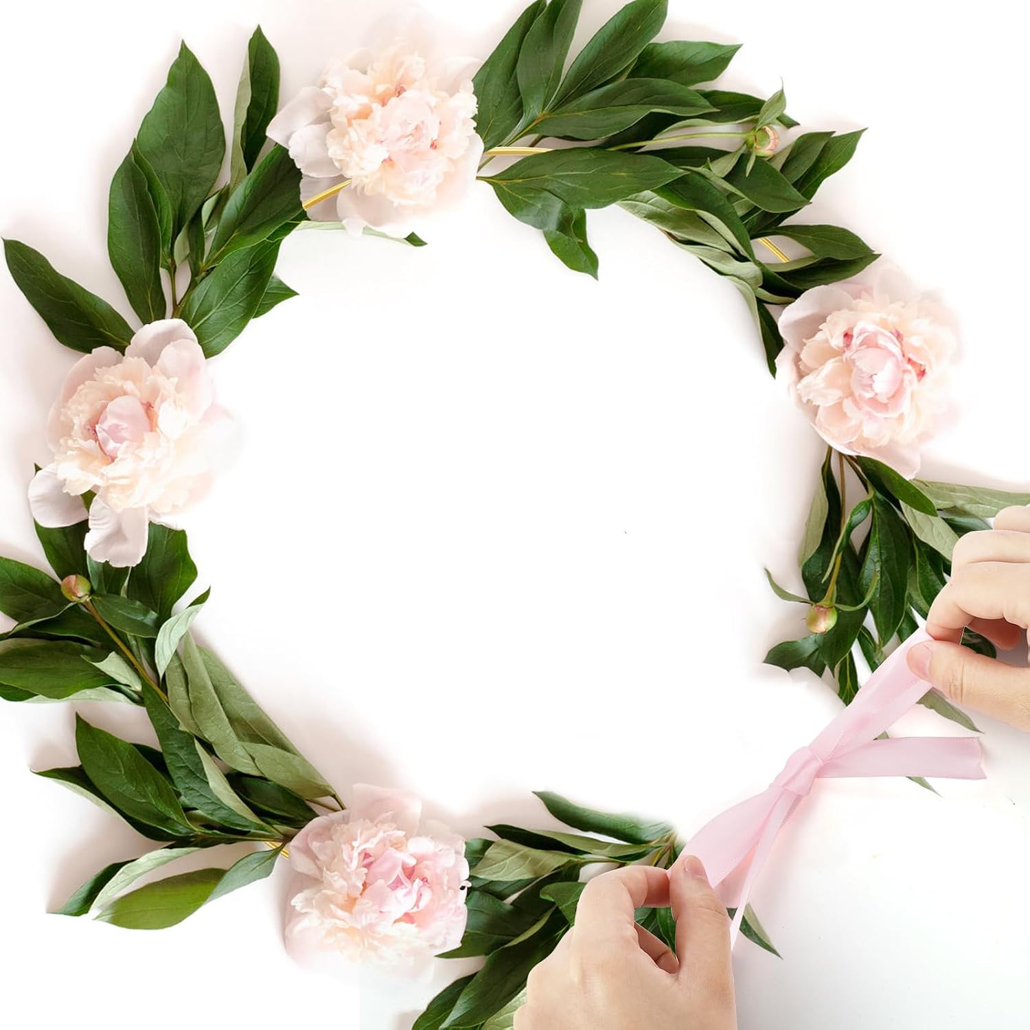  12 Pack Metal Floral Hoop Centerpiece with Stand, 12 Inch Large Metal Hoop for Crafts, Wreath Macrame Gold Hoop Rings for DIY Wedding Decor Dream Catcher thumbnail