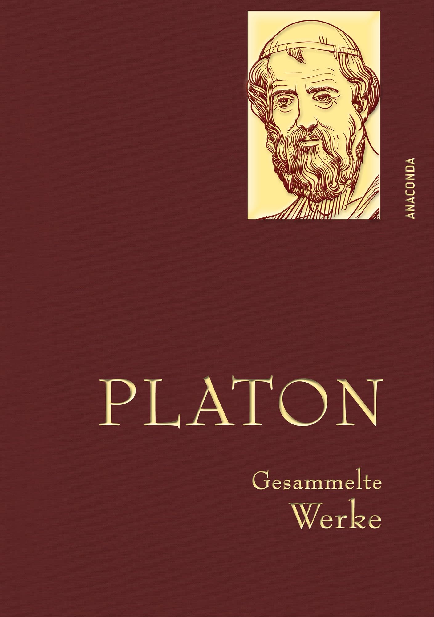 Platon, Gesammelte Werke: Gebunden in feingeprägter Leinenstruktur auf Naturpapier aus Bayern. Mit goldener Schmuckprägung