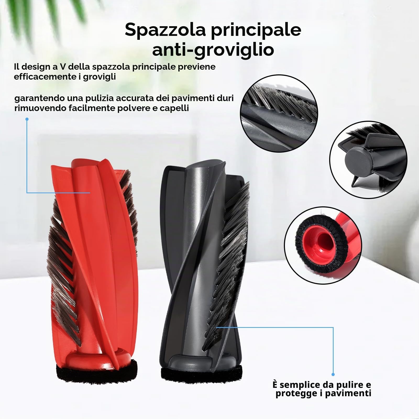 Parti di ricambio per Roborock Qrevo Curv 2 Flow aspirapolvere Accessori,1 spazzola principale,2 rotoli di panni, 4 Filtro ricambio,4 sacchetti per la polvere,4 spazzole laterali,1 spazzola di pulizia