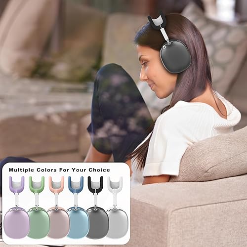 Miniatura 6 de Funda para auriculares AirPods Max (20242020), almohadilla antiarañazos, orejeras, diadema para AirPods Max (USB-C). TPU suave transparente y