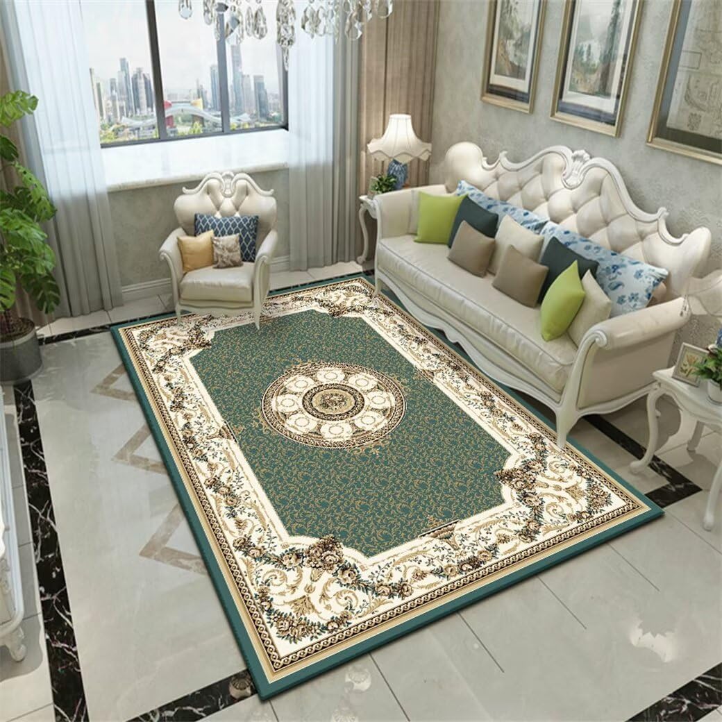 Tapis chambre garcon vert 70x140cm pour espace de jeux