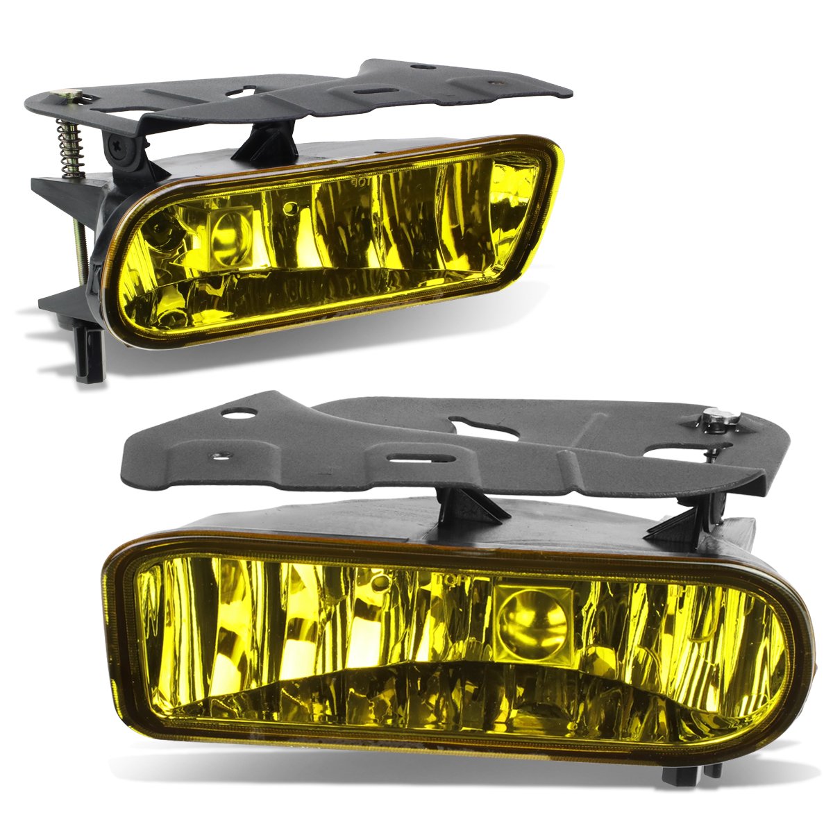 Auto Dynasty Fog Lights Assembly Compatible with 2002-2006 Cadillac Escalade, Bumper Driving Fog Lights Wiring, Driver Passenger Side, Amber Lens