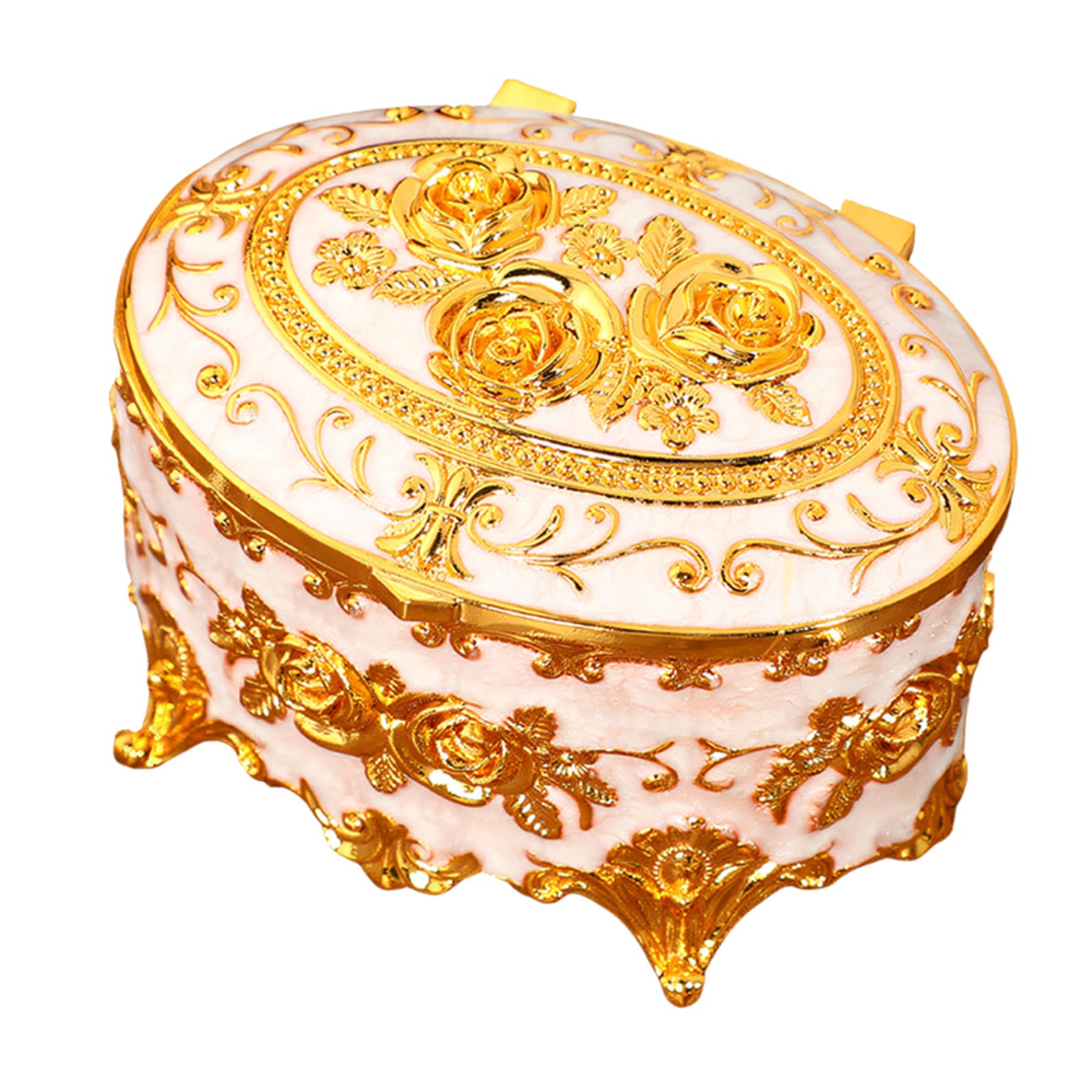 CAZSTYK European Styles Enameled Jewelry Case Sturdy Alloy Construction Suitable for Travel Waterproof Jewelry Storage Solution