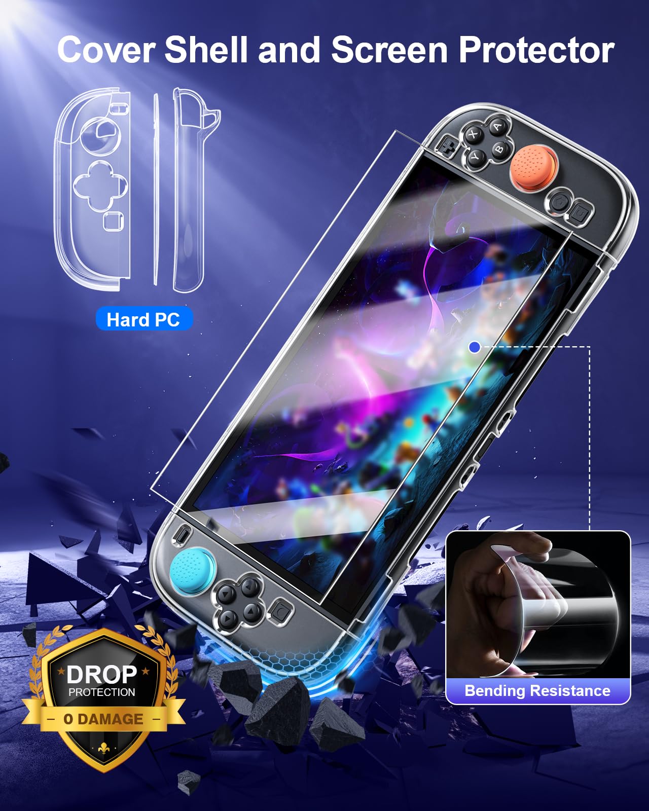 WAXITY Tasche Zubehör Bundle für Nintendo Switch 2, 22-in-1 [Aufladen im Inneren] Reisetasche Tragetasche Set für Switch 2 mit Case, Ladestation, Schutzhülle, Griffe für Joycon (Rosa)