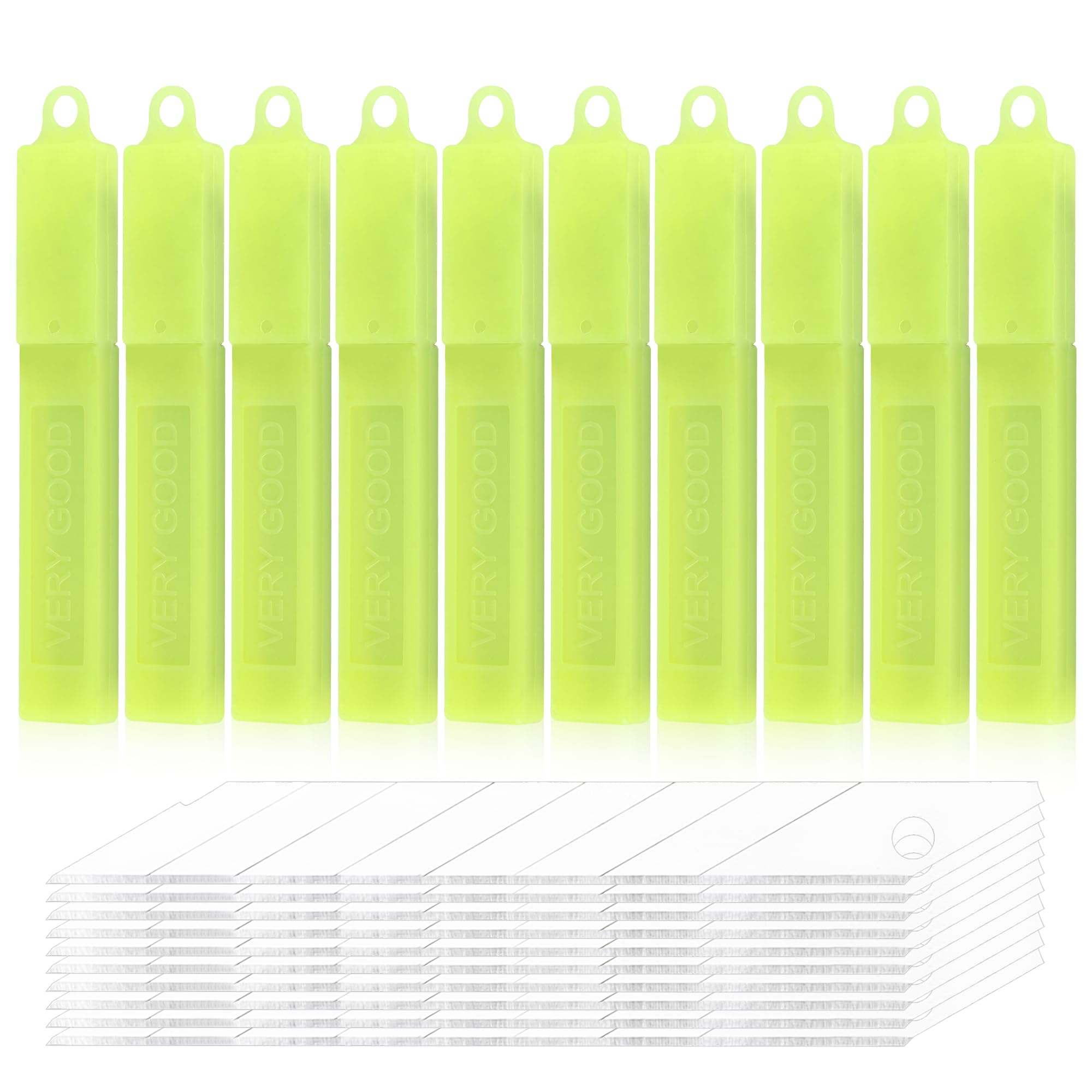 LZLRUN 9mm Knife Replacement Blades, Utility Knife Blades, Snap Off Blades for 9MM Universal Knife, Stainless Steel Blades Use in Office, Home -