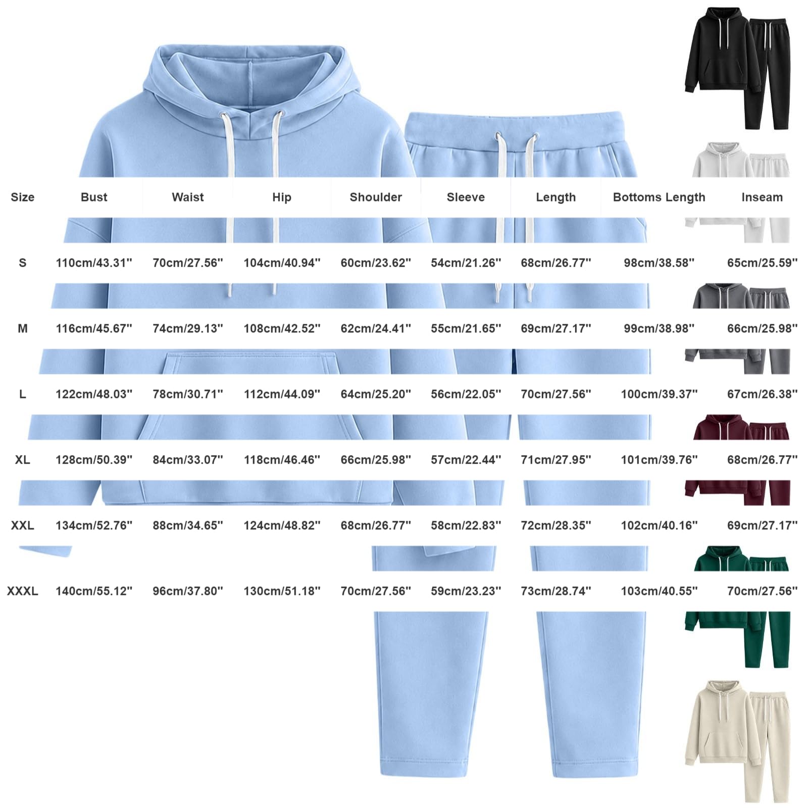 Completi Da Donna Completo Invernale Sportiva Casual Tuta 2 Pezzi Elegante