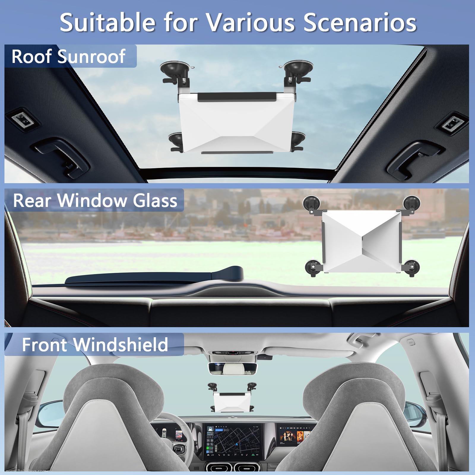 Starlink - Mini soporte de ventosa, soporte Starlink de succión fuerte para ventanas de coche, techos solares, parabrisas, mini kit de montaje Starlink para uso en coche
