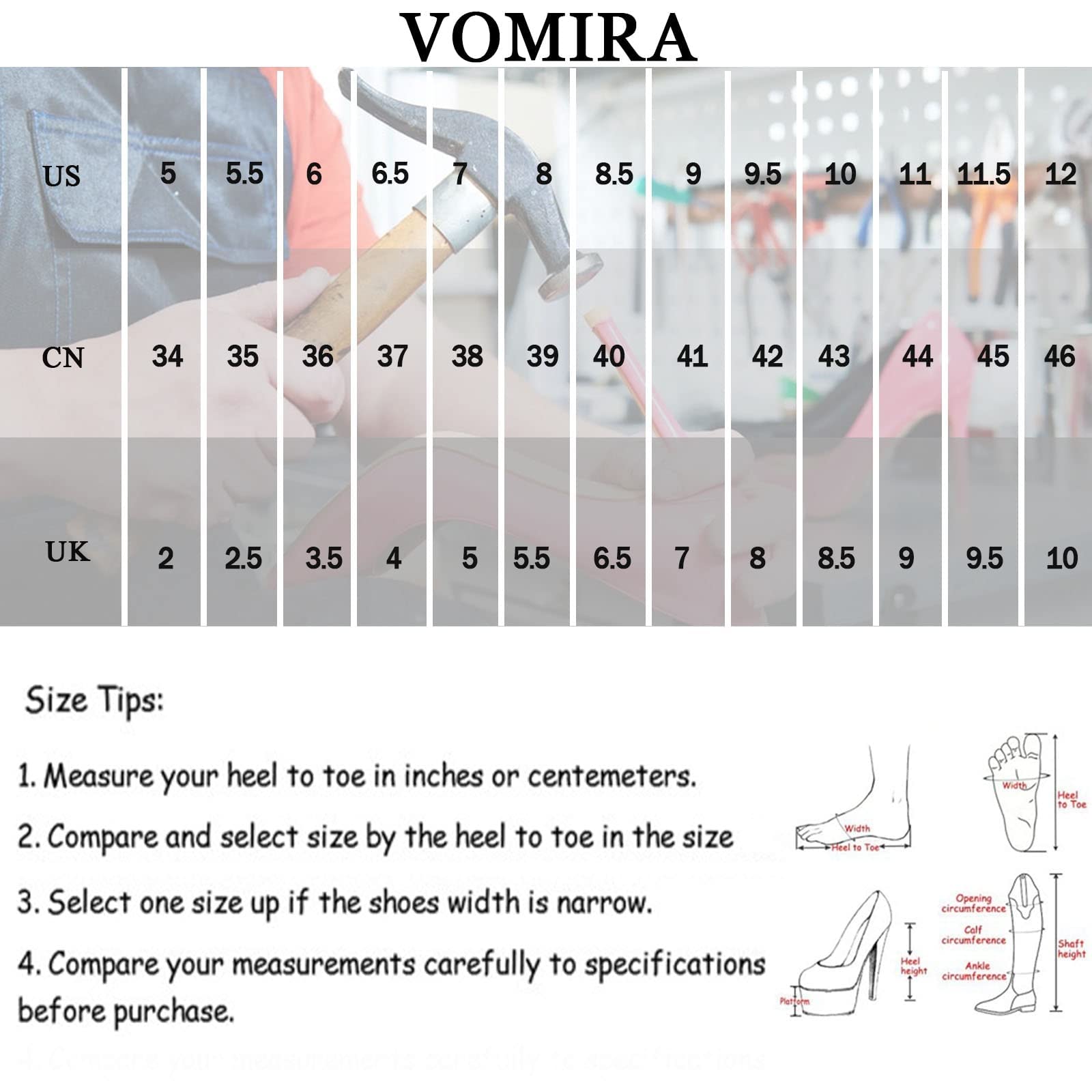 VOMIRA Ankle Boots for Women Chunky High Heel Sqaure Toe Side Zipper Pu Leather Stretch Boots Platform GoGo boots