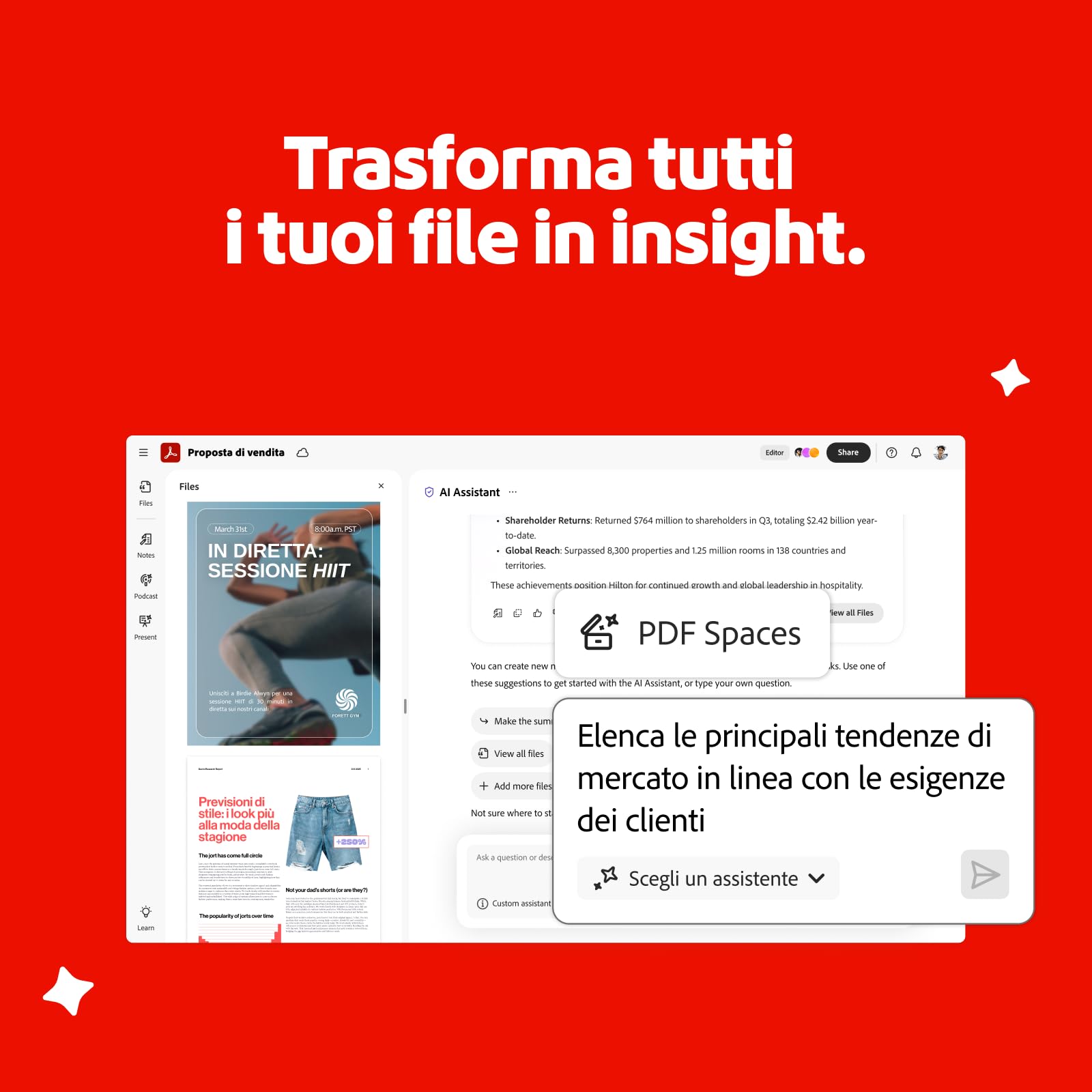 Adobe Acrobat Studio | Abbonamento 12 mesi | Assistente IA, PDF Spaces e Adobe Express Premium | Modifica, converti e firma PDF | PC/Mac/Web | Codice di download