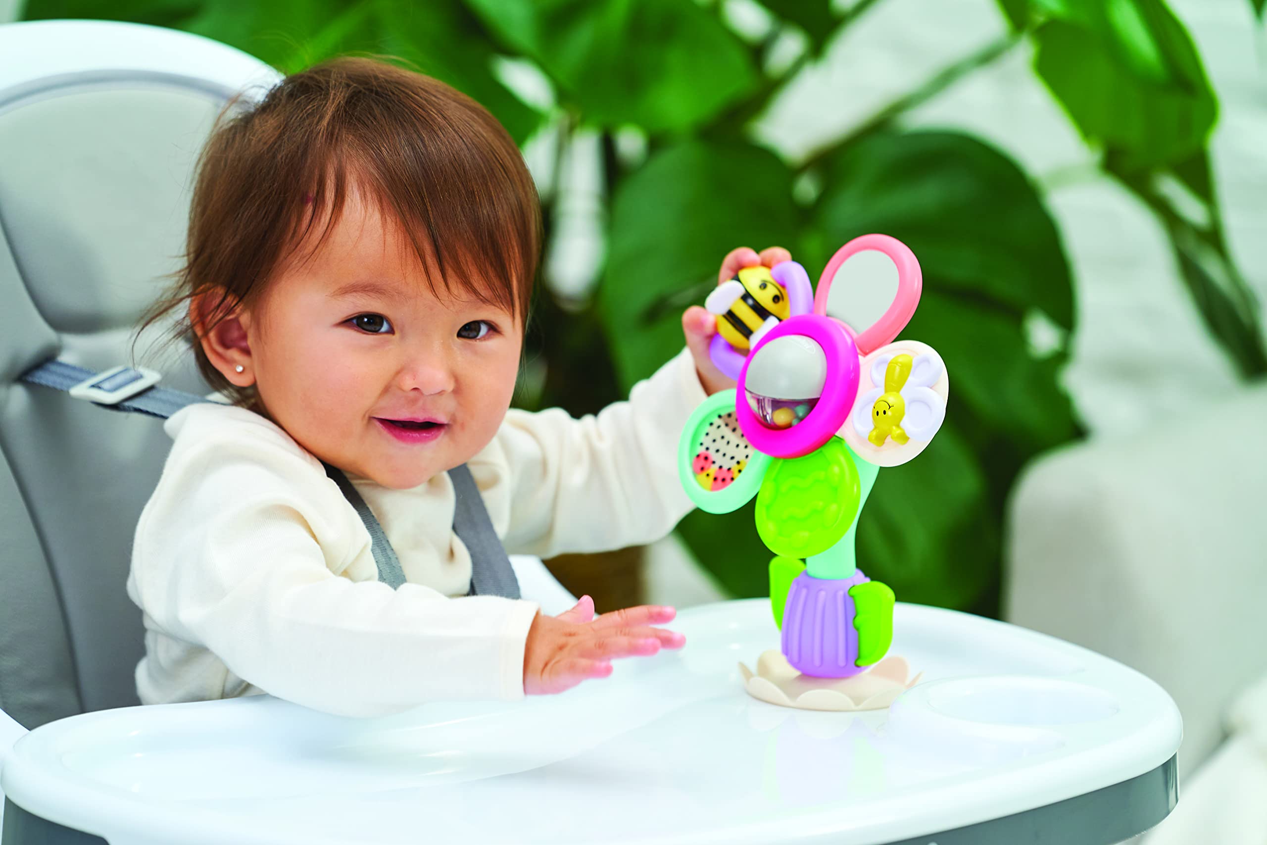 InfantinoFun Flower High Chair Toy |Stroller High Chair Toys|Baby Soft  Plush Toys|