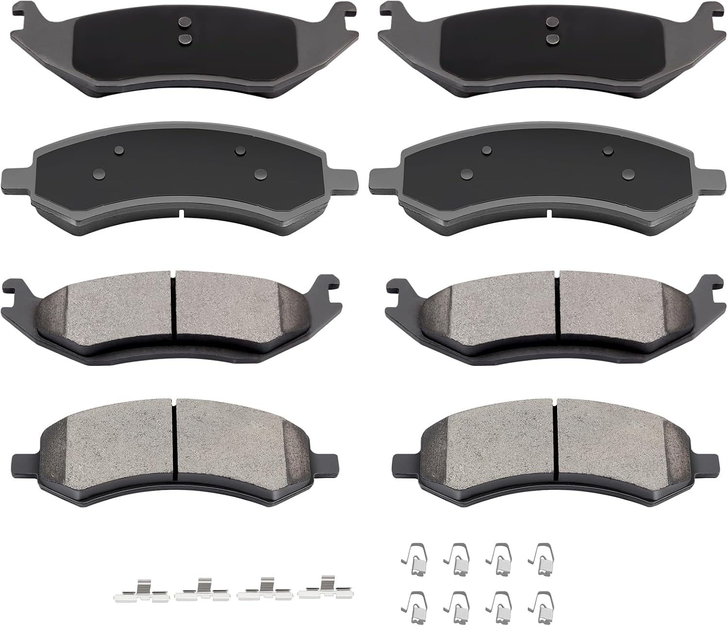 AUTOMUTO D967 & D1084 Semimetal & Ceramic Front Rear Brake Pads Set fit For 07 08 09 For Chrysler Aspen, 07 08 09 For Dodge Durango, 06 07 08 09 10 For Dodge For Ram 1500, 11 12 13 14 For Ram 1500