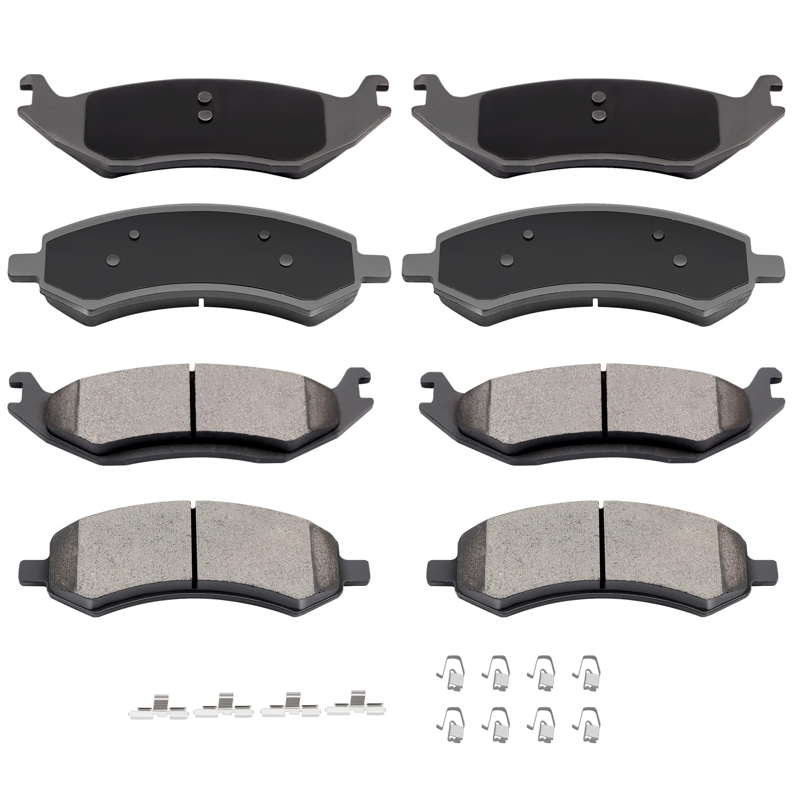 AUTOMUTO D967 D1084 Semimetal Ceramic Front Rear 8pcs Brake Pads Set