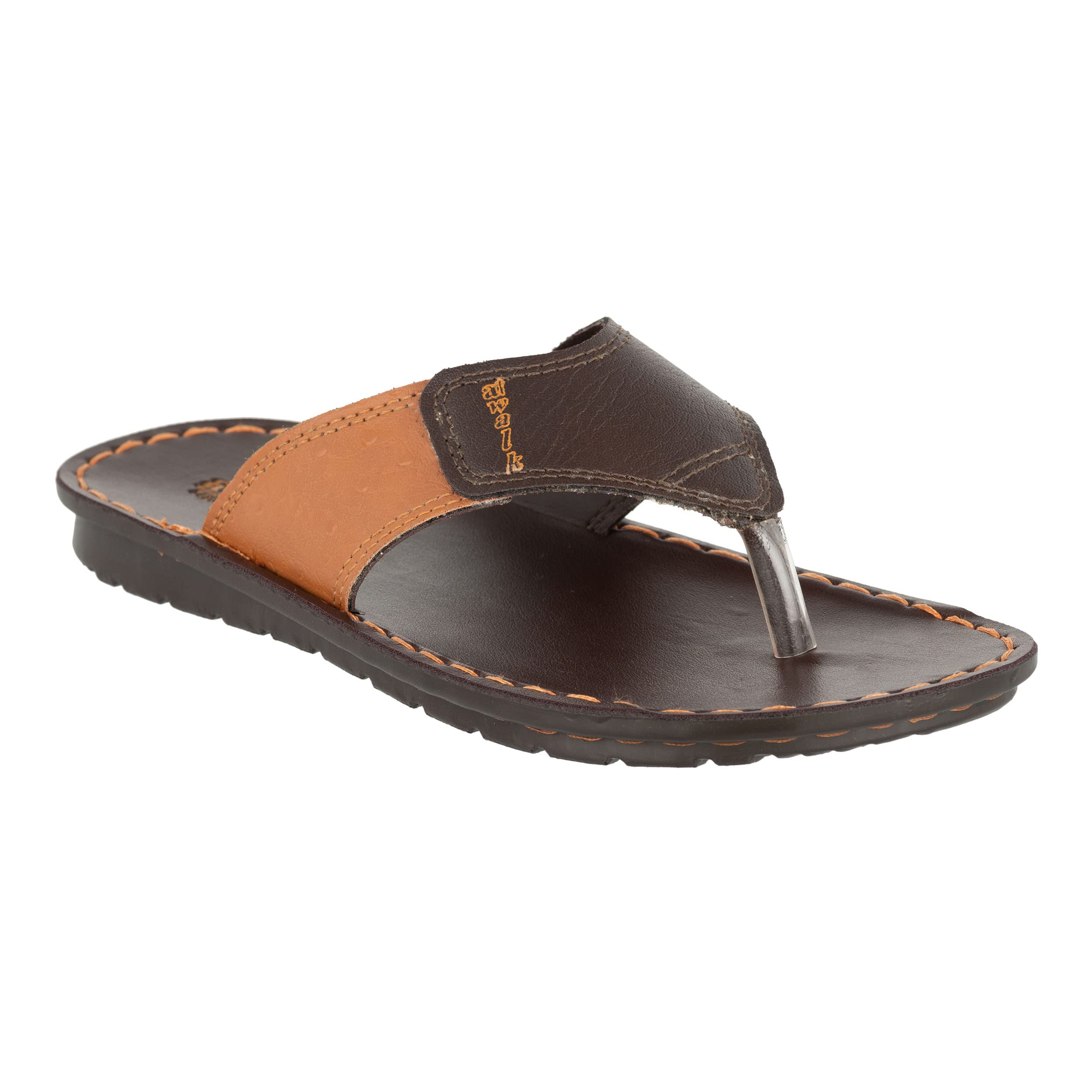 AEROWALK Stylish T-Shape Fashion Sandal/Slipper for Men | Comfortable | Lightweight | Anti Skid | Casual Office Footwear (KT46_BROWN_40) (B0BX8ZP51W) Amazon Price History, Amazon Price Tracker