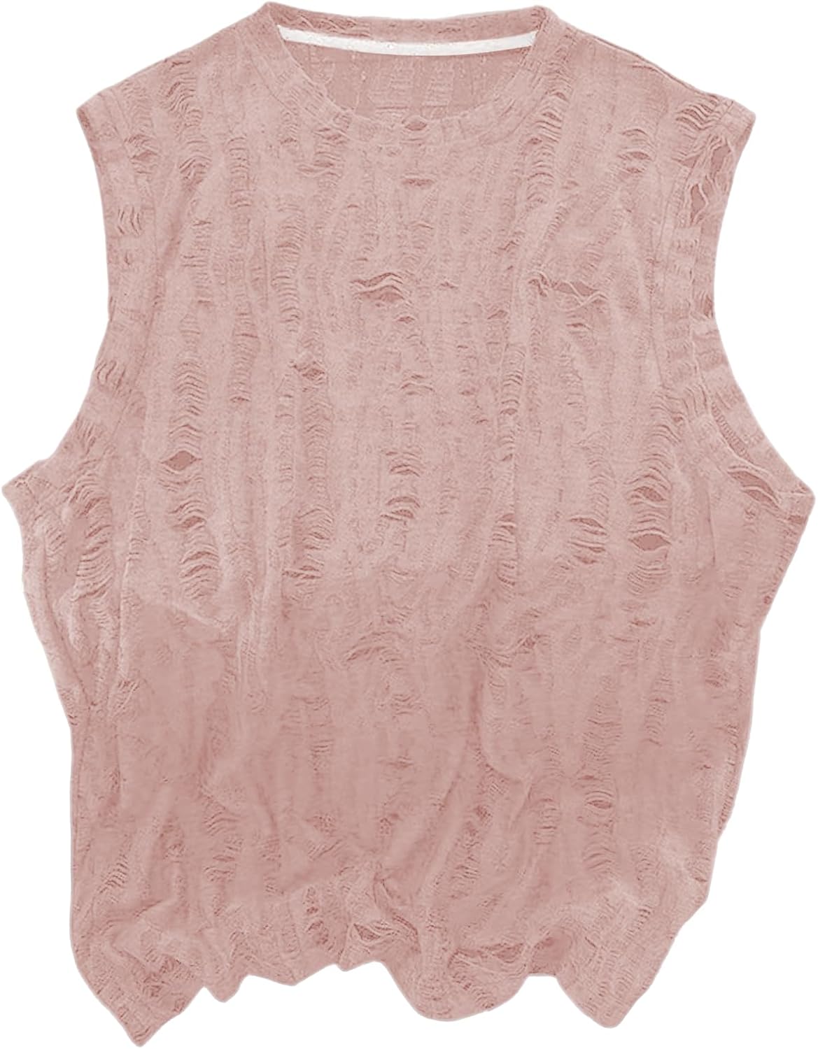 RoseSeek Men's Distressed Ripped Sleeveless Summer Tank Tops Streetwear image 5