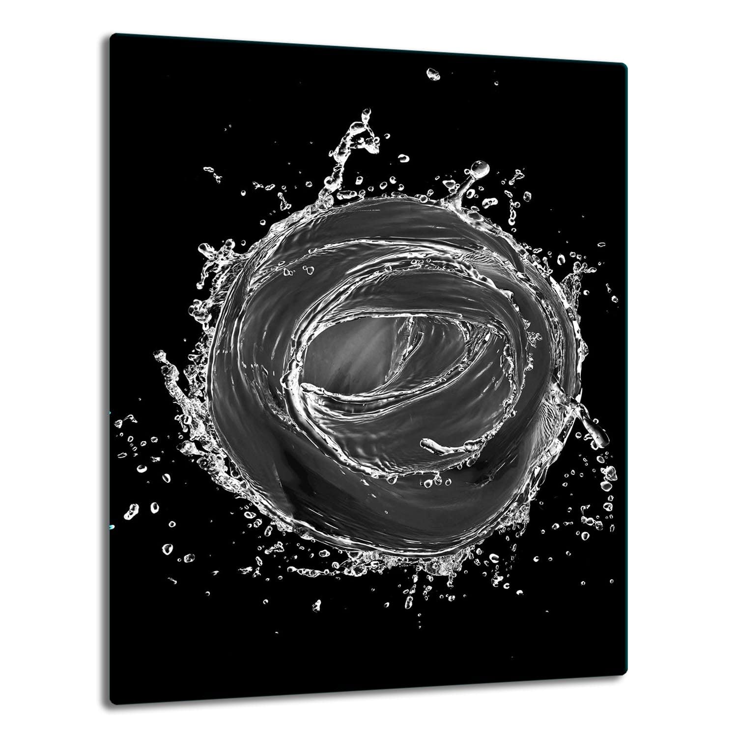 Copri Piano Cottura In Vetro Temperato TMK 40x52 Cm – Protezione Paraschizzi, Tagliere E Vassoio Da Portata – Design Moderno, Resistente Al Calore, Con Piedini In Silicone